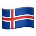 flag: Iceland on platform Apple