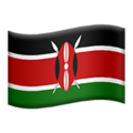 flag: Kenya on platform Apple