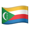 flag: Comoros on platform Apple