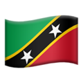 flag: St. Kitts & Nevis on platform Apple
