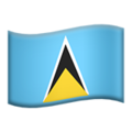 flag: St. Lucia on platform Apple