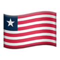 flag: Liberia on platform Apple