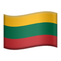 flag: Lithuania on platform Apple