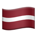 flag: Latvia on platform Apple