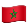 flag: Morocco on platform Apple