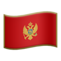 flag: Montenegro on platform Apple