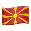 flag: North Macedonia on platform Apple