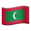 flag: Maldives on platform Apple