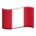 flag: Peru on platform Apple