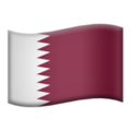 flag: Qatar on platform Apple