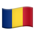 flag: Romania on platform Apple