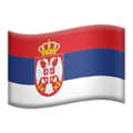 flag: Serbia on platform Apple
