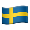 flag: Sweden on platform Apple