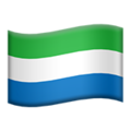 flag: Sierra Leone on platform Apple