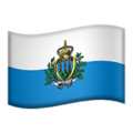 flag: San Marino on platform Apple
