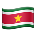 flag: Suriname on platform Apple