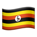 flag: Uganda on platform Apple