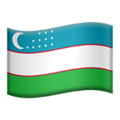 flag: Uzbekistan on platform Apple