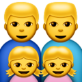 family: man, man, girl, girl on platform Apple