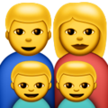 family: man, woman, boy, boy on platform Apple