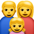 family: man, woman, girl on platform Apple