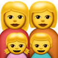 family: woman, woman, girl, boy on platform Apple