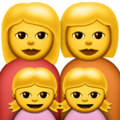 family: woman, woman, girl, girl on platform Apple