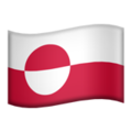 flag: Greenland on platform Apple