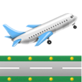airplane departure on platform Apple