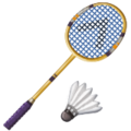 badminton racquet and shuttlecock on platform Apple