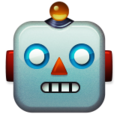 robot face on platform Apple