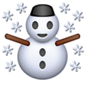 snowman on platform Apple