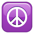 peace symbol on platform Apple
