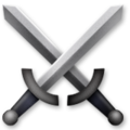 crossed swords on platform Apple