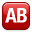 AB button (blood type) on platform Apple