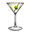 cocktail glass on platform Apple
