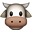cow face on platform Apple