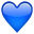 blue heart on platform Apple