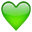 green heart on platform Apple