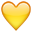 yellow heart on platform Apple