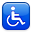 wheelchair symbol on platform Apple
