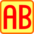 AB button (blood type) on platform au kddi