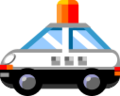 police car on platform au kddi