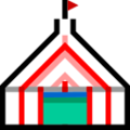 circus tent on platform au kddi