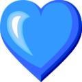 blue heart on platform au kddi