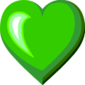 green heart on platform au kddi