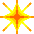 eight-pointed star on platform au kddi