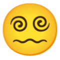 face with spiral eyes on platform BlobMoji