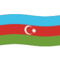 flag: Azerbaijan on platform BlobMoji