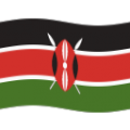 flag: Kenya on platform BlobMoji